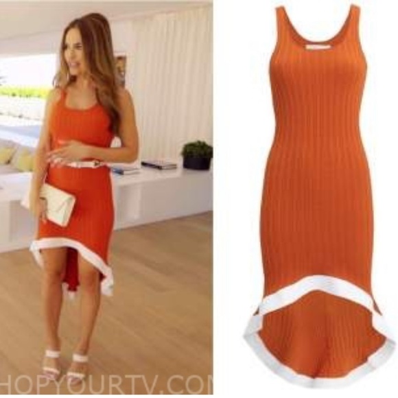 Esteban Cortazar Collective Dresses & Skirts - Esteban Cortazar Collective Ribbed Orange Tank Dress XS